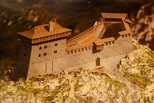 Model of the original Castle of Montsegur(Montsegur III)