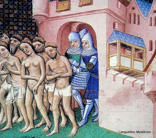 Cathars expelled from the Medieval Cit&eacute; of Carcassonne in 1209